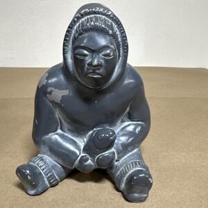 VTG Statue Indigenous Canadian Abbott Canada Inuit Figurine Sculpture 5.5"